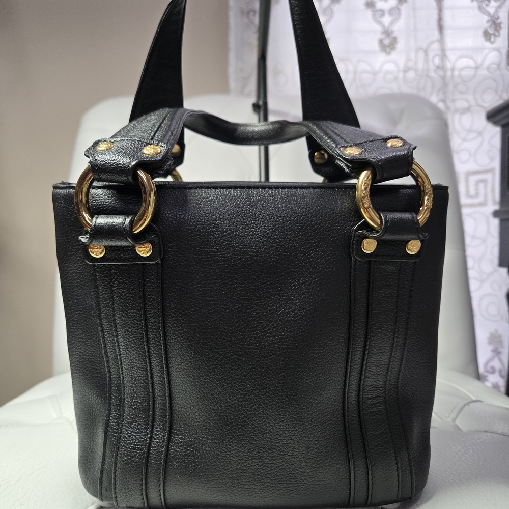 MCM Black Leather Tote Bag Mini - Picture 2 of 8